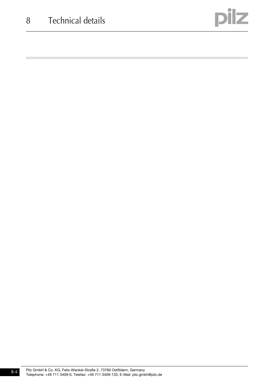 8technical details | Pilz PSSu E S 4AO U User Manual | Page 48 / 49