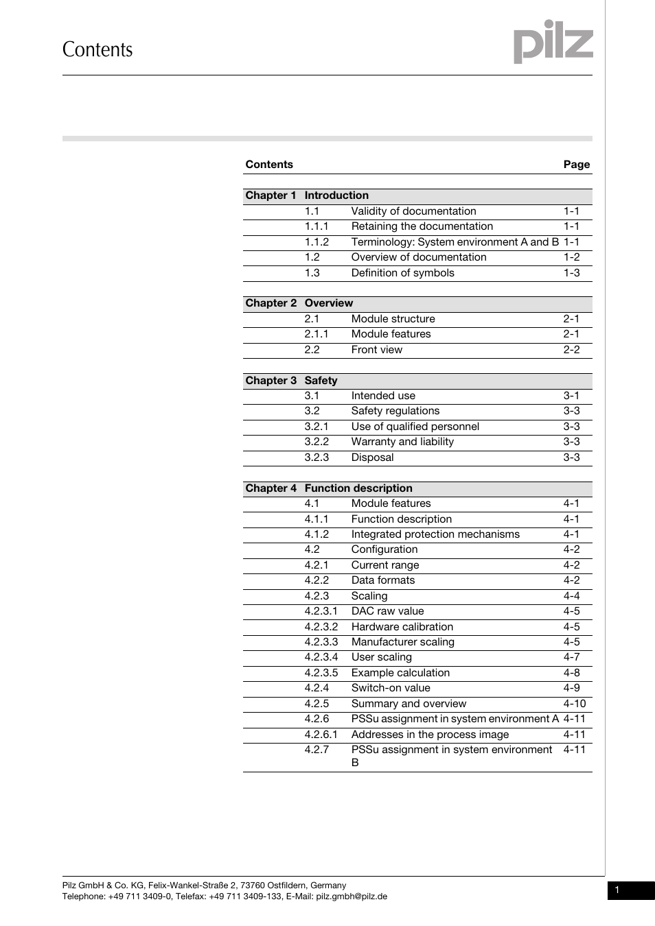 Pilz PSSu E S 2AO I User Manual | Page 3 / 47