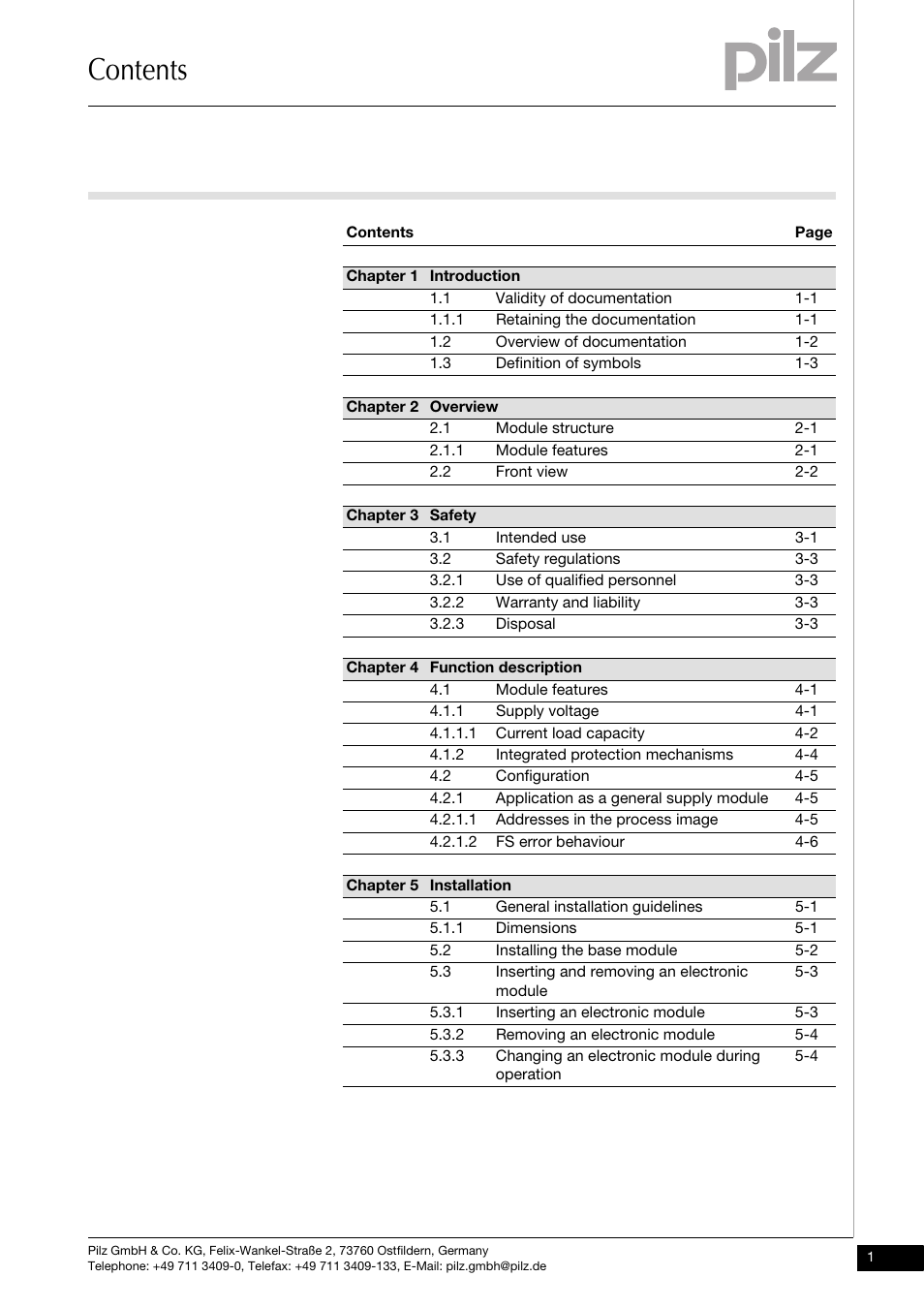 Pilz PSSu E F PS User Manual | Page 3 / 43