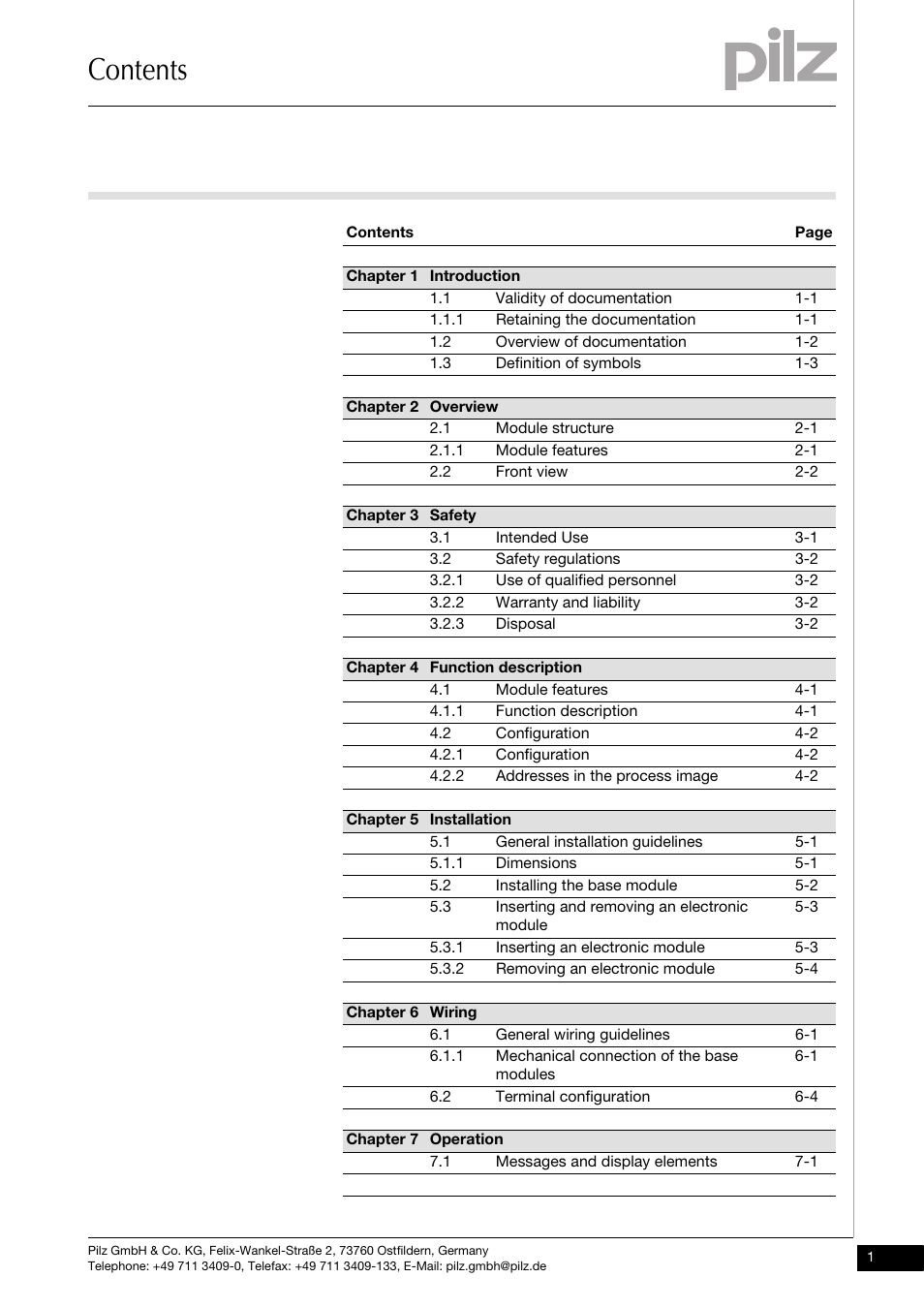 Pilz PSSu E PD1 User Manual | Page 3 / 31