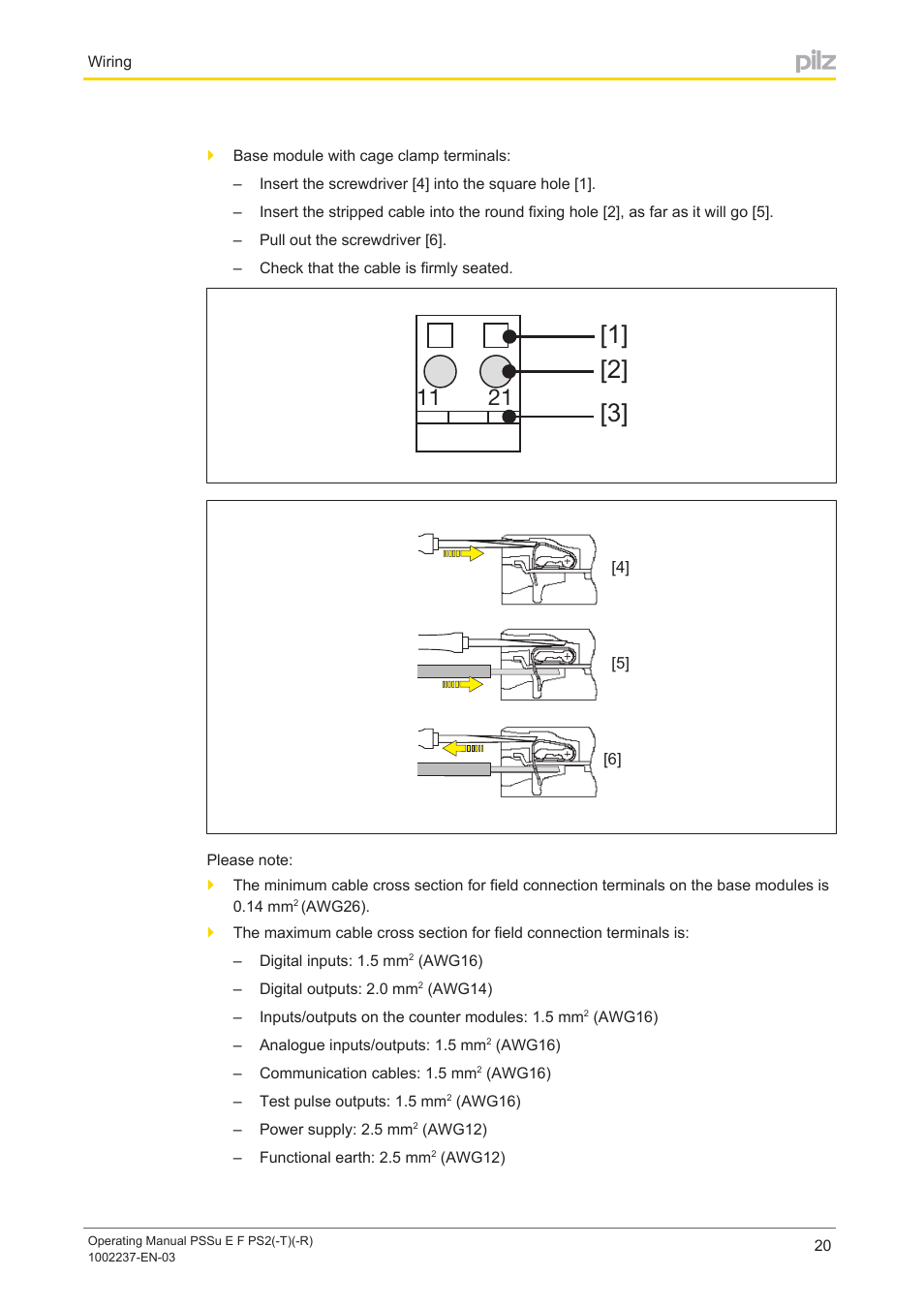 Pilz PSSu E F PS2 User Manual | Page 20 / 31
