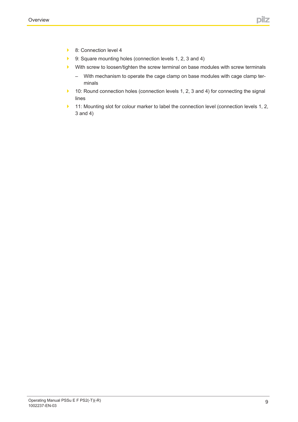 Pilz PSSu E F PS2 User Manual | Page 9 / 31