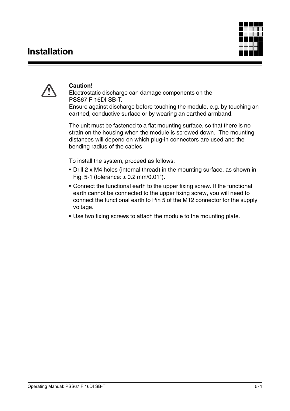 Installation | Pilz PSS67 F 16DI SB-T User Manual | Page 21 / 51