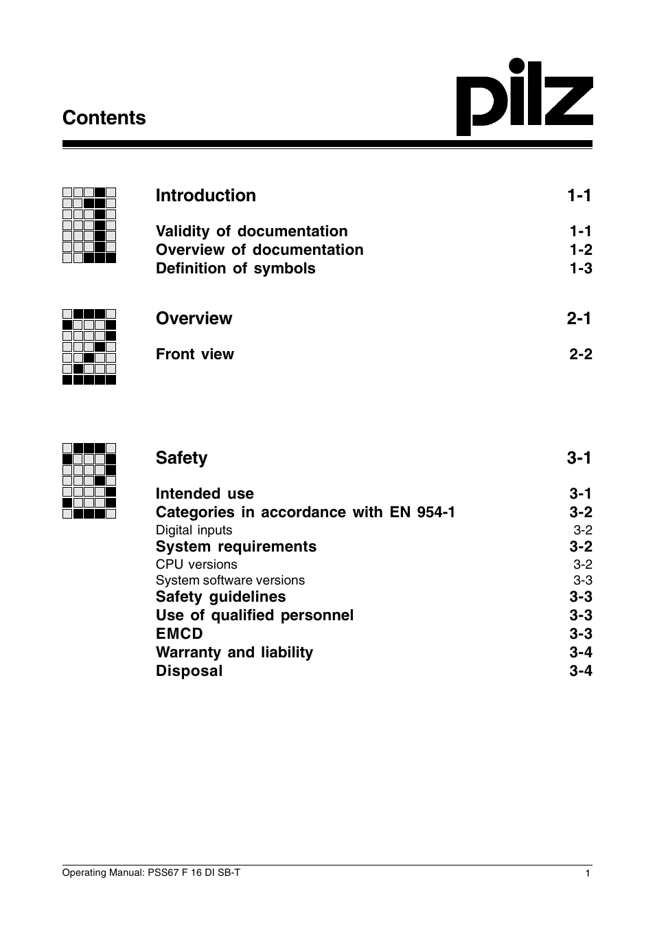 Pilz PSS67 F 16DI SB-T User Manual | Page 3 / 51