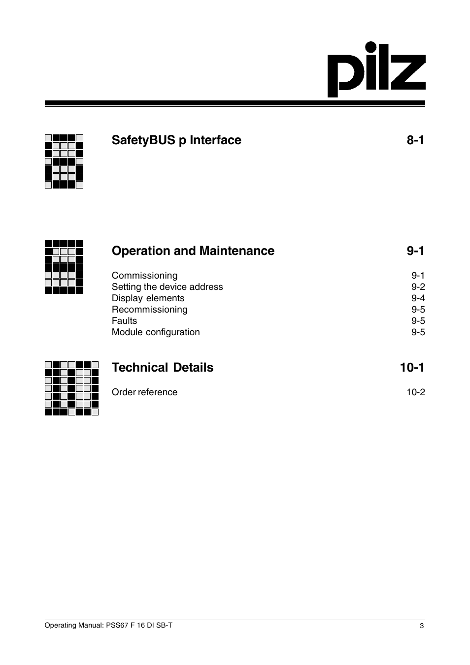 Technical details 10-1 | Pilz PSS67 F 16DI SB-T User Manual | Page 5 / 51