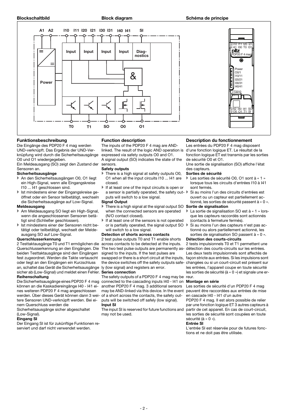 Pilz PDP20 F 4 mag User Manual | Page 2 / 8