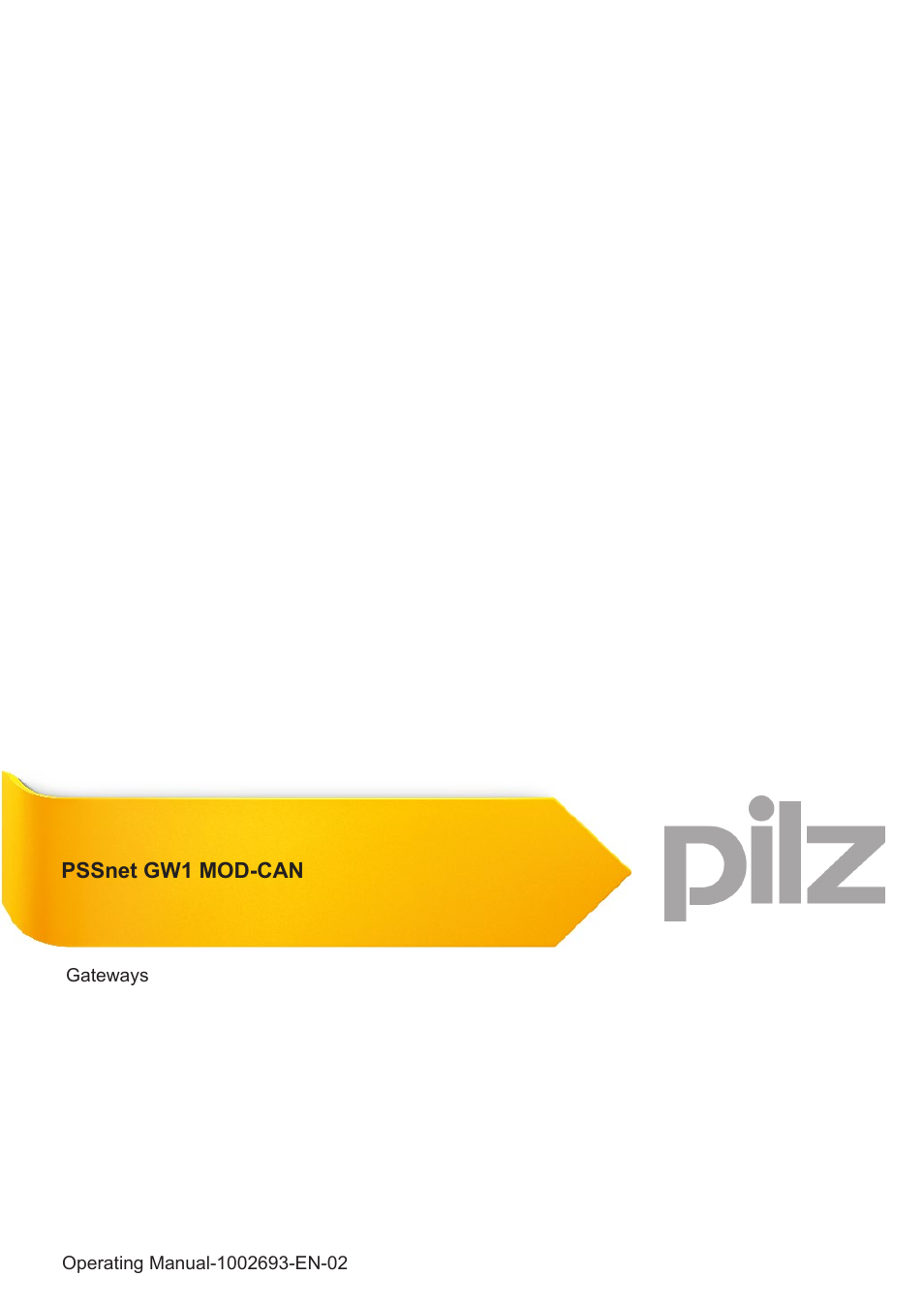 Pilz PSSnet GW1 MOD-CAN User Manual | 42 pages