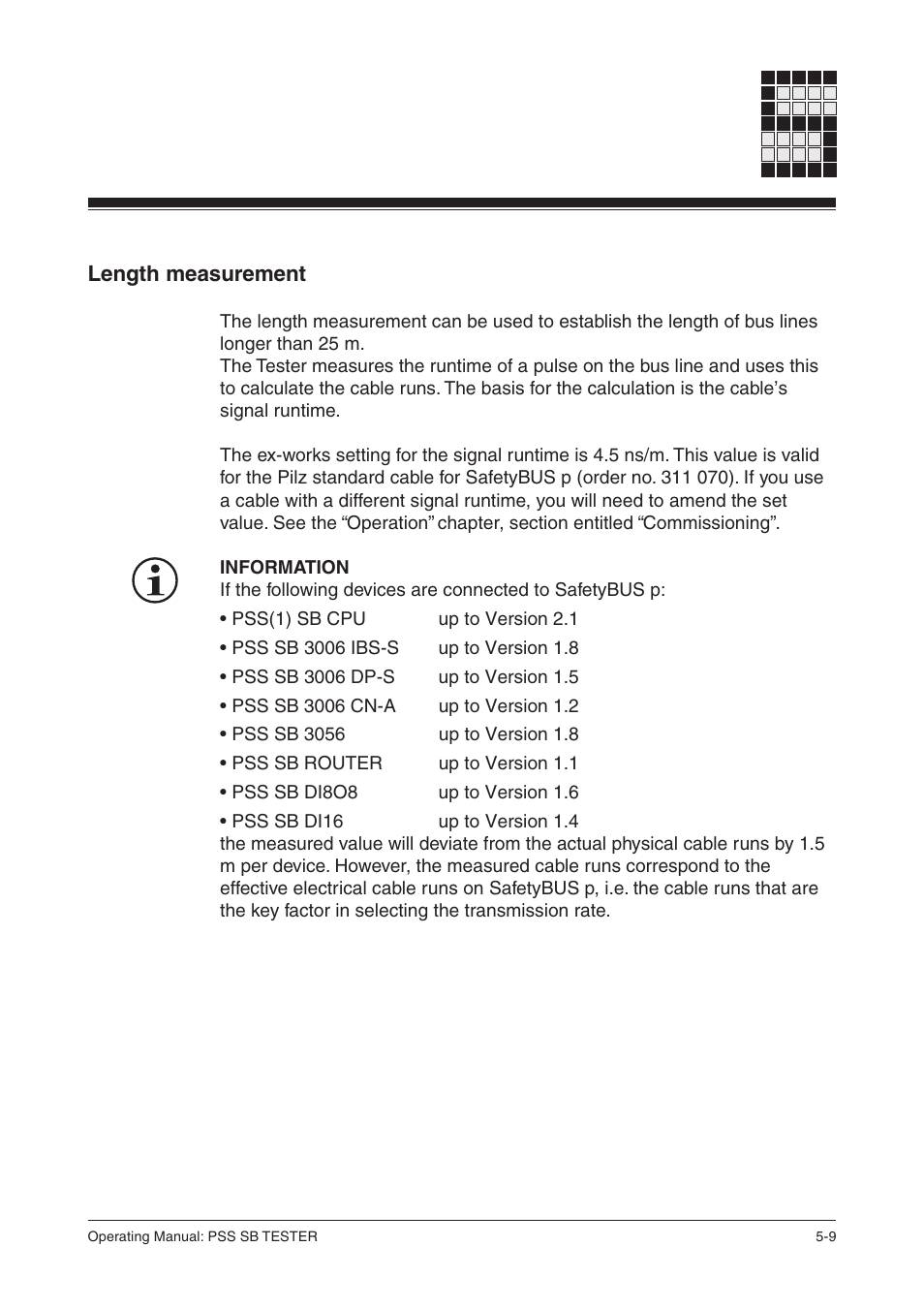 Length measurement | Pilz PSS SB TESTER D User Manual | Page 27 / 47
