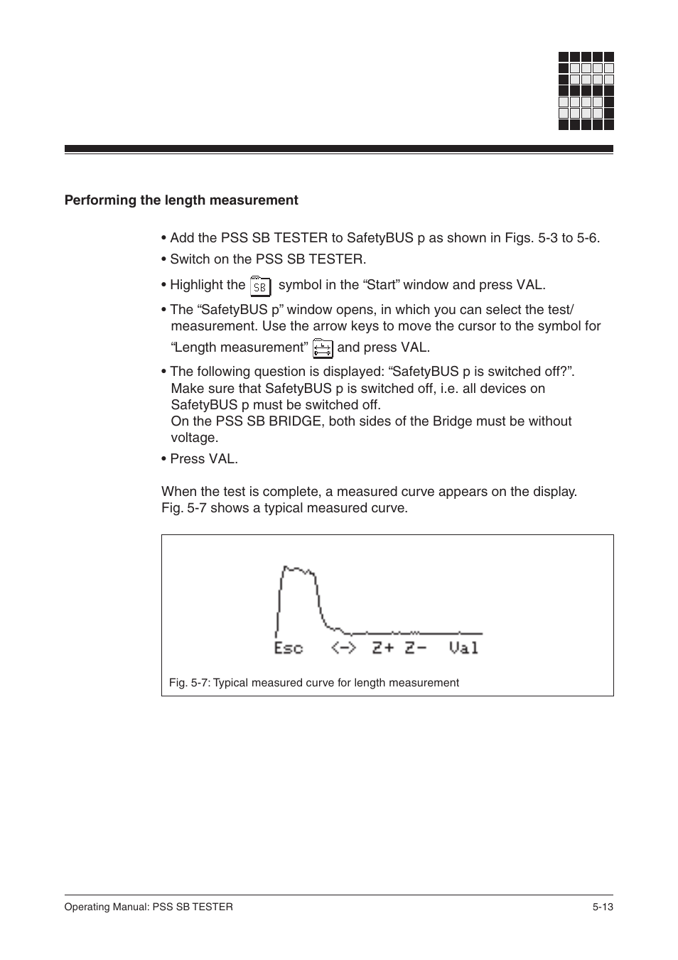 Performing the length measurement | Pilz PSS SB TESTER D User Manual | Page 31 / 47