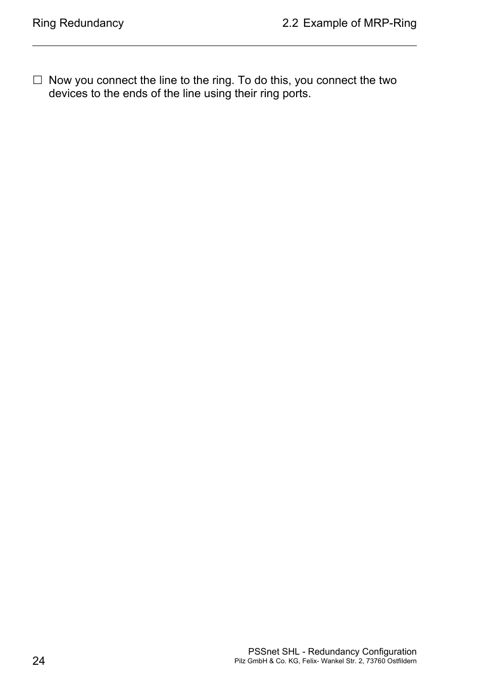 Pilz PSSnet SHL 8T MRP User Manual | Page 24 / 86