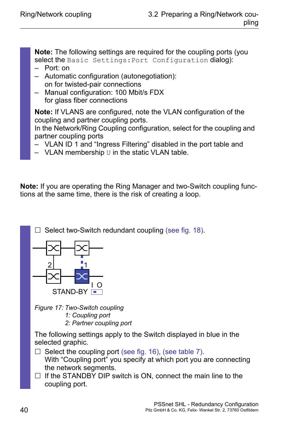 Pilz PSSnet SHL 8T MRP User Manual | Page 40 / 86