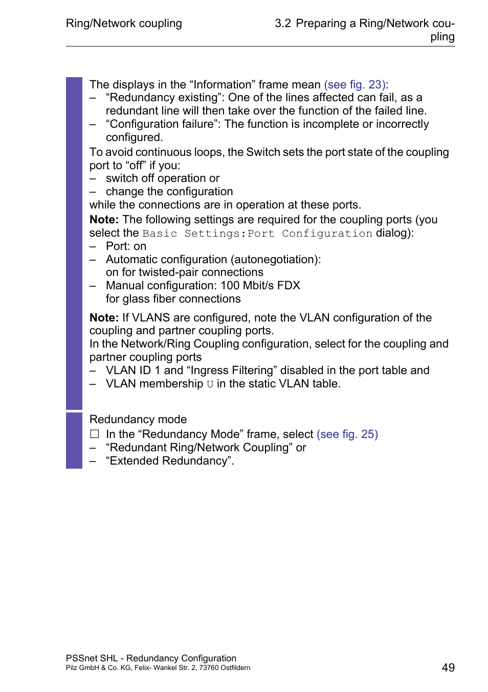 Pilz PSSnet SHL 8T MRP User Manual | Page 49 / 86