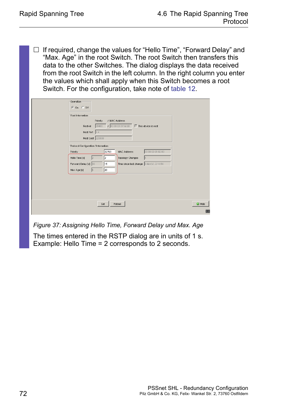Pilz PSSnet SHL 8T MRP User Manual | Page 72 / 86