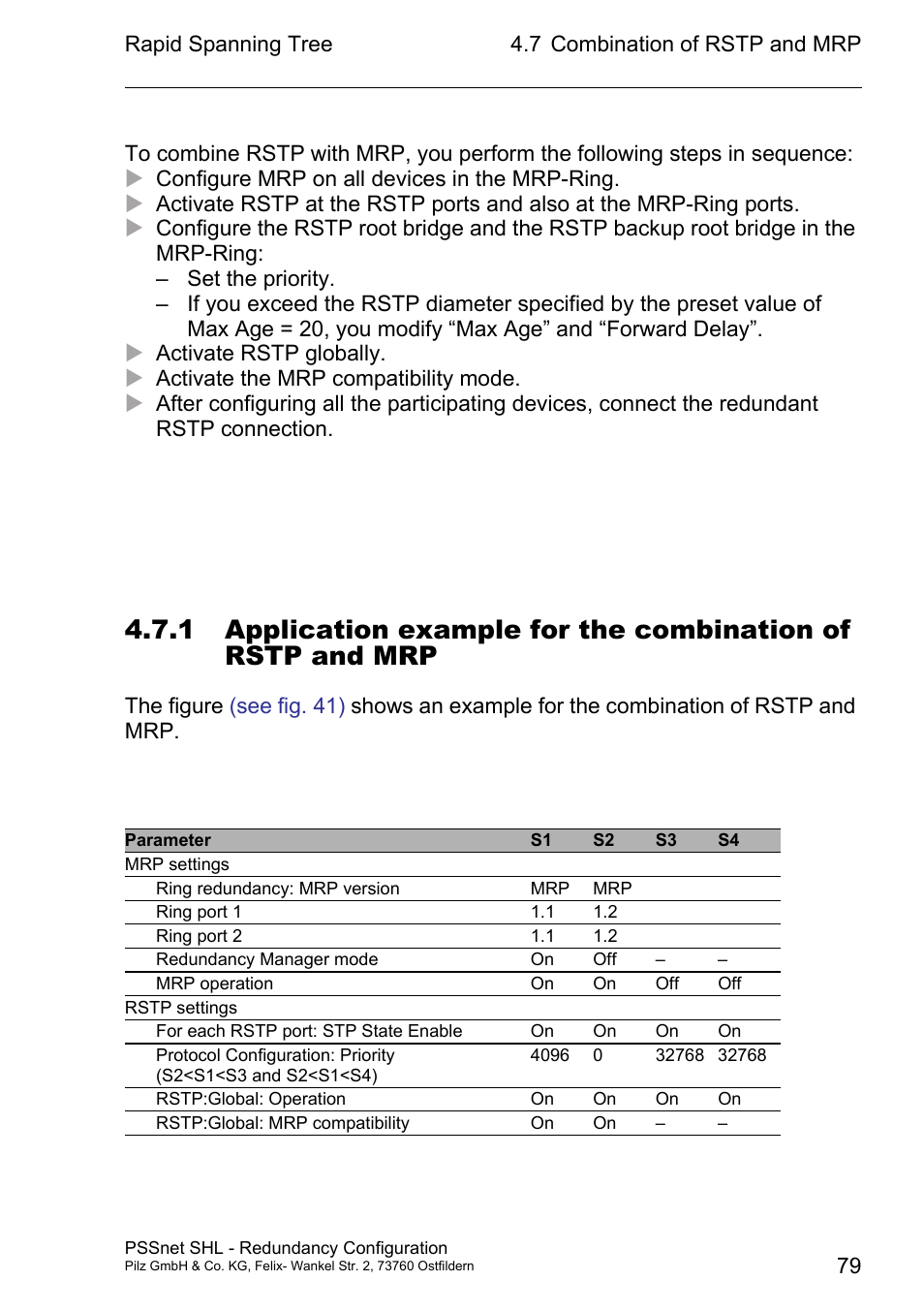 Pilz PSSnet SHL 8T MRP User Manual | Page 79 / 86