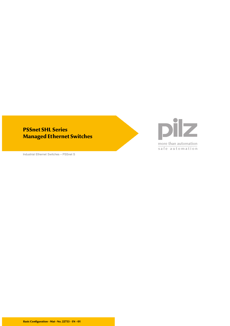 Pilz PSSnet SHL 8T MRP User Manual | 203 pages