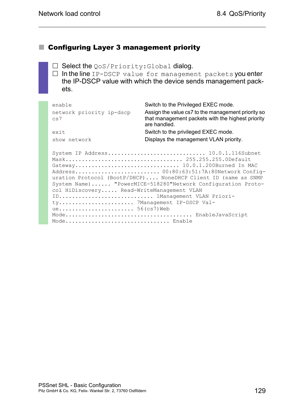 Pilz PSSnet SHL 8T MRP User Manual | Page 128 / 203