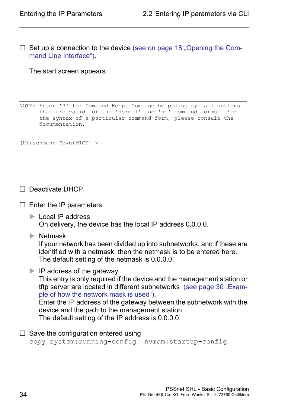 Pilz PSSnet SHL 8T MRP User Manual | Page 33 / 203