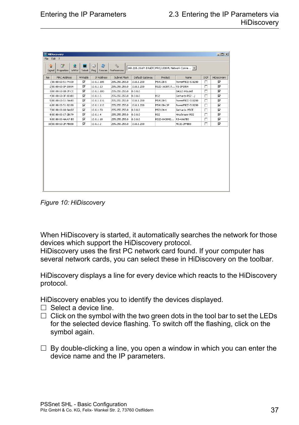 Pilz PSSnet SHL 8T MRP User Manual | Page 36 / 203