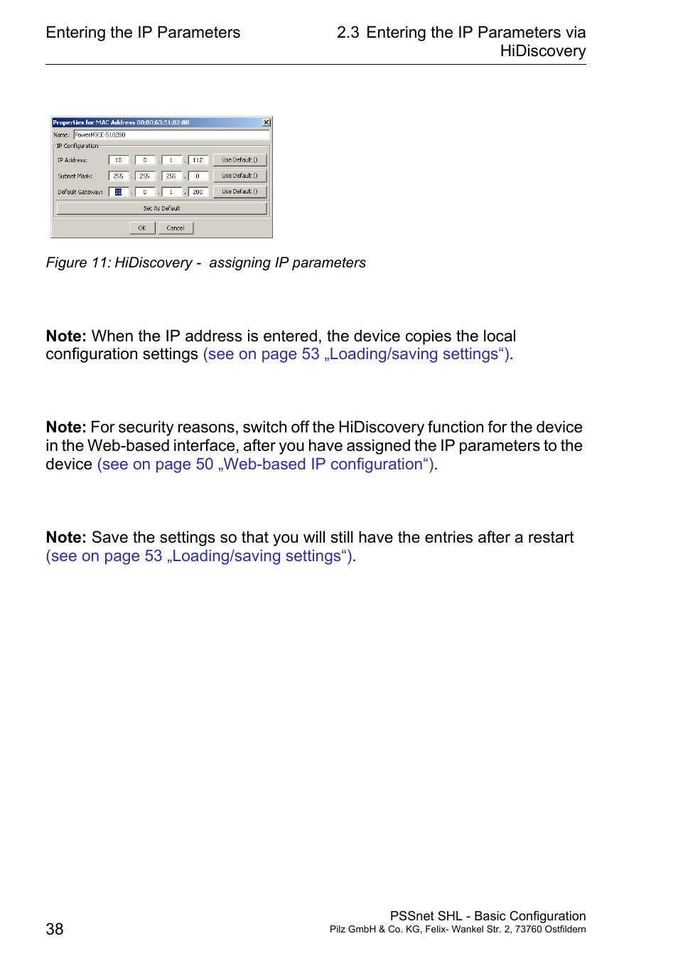 Pilz PSSnet SHL 8T MRP User Manual | Page 37 / 203