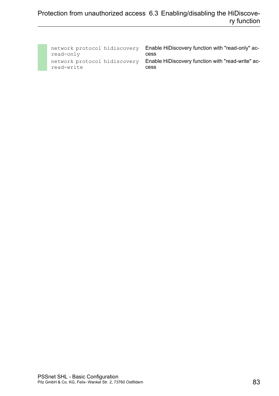Pilz PSSnet SHL 8T MRP User Manual | Page 82 / 203