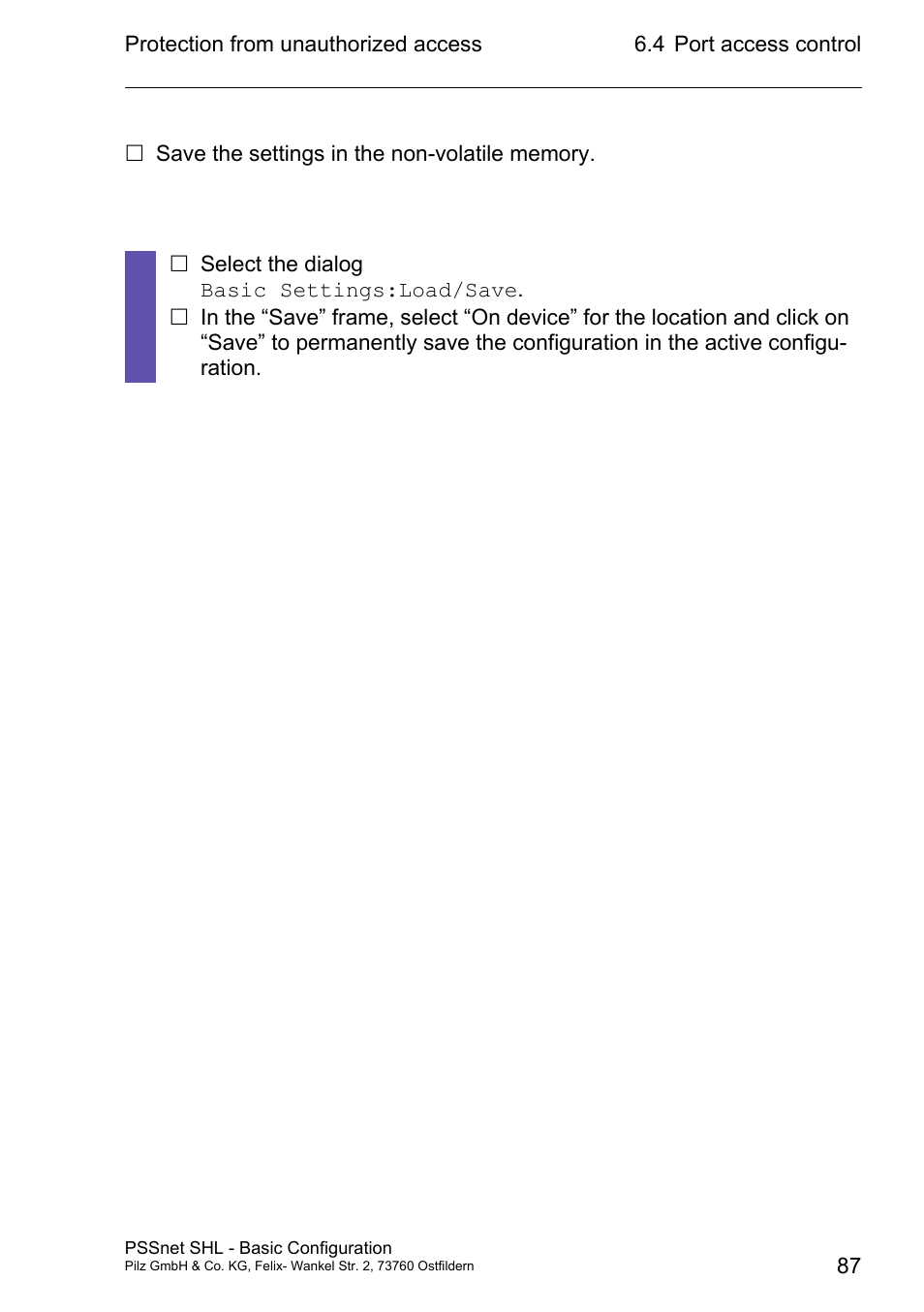 Pilz PSSnet SHL 8T MRP User Manual | Page 86 / 203