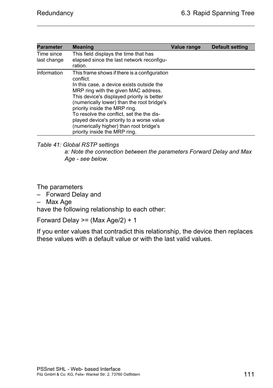 Pilz PSSnet SHL 8T MRP User Manual | Page 111 / 156