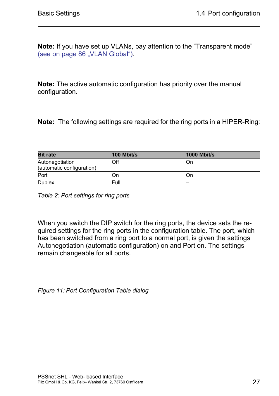 Pilz PSSnet SHL 8T MRP User Manual | Page 27 / 156