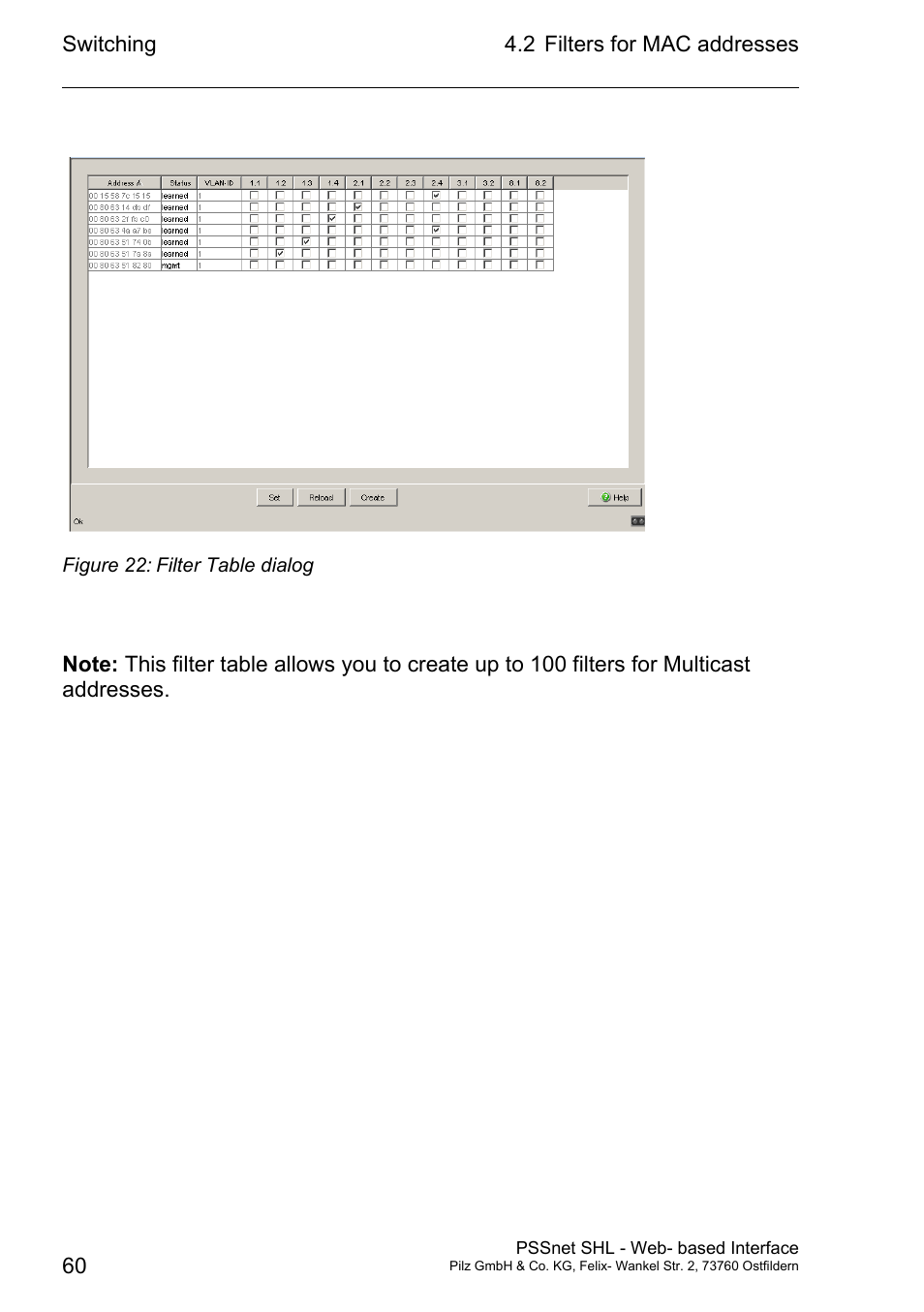 Pilz PSSnet SHL 8T MRP User Manual | Page 60 / 156