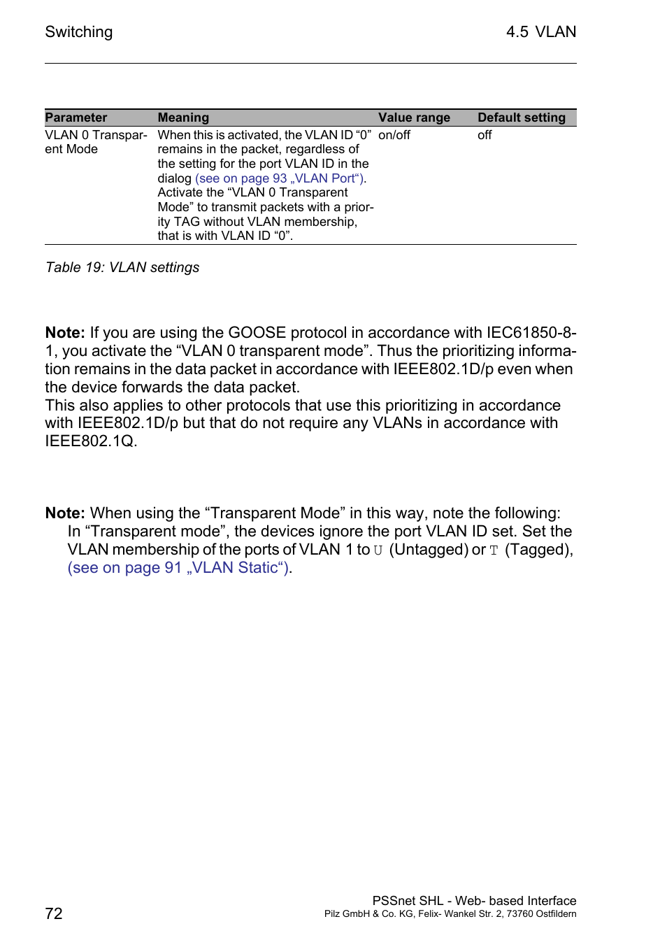 Pilz PSSnet SHL 8T MRP User Manual | Page 72 / 156