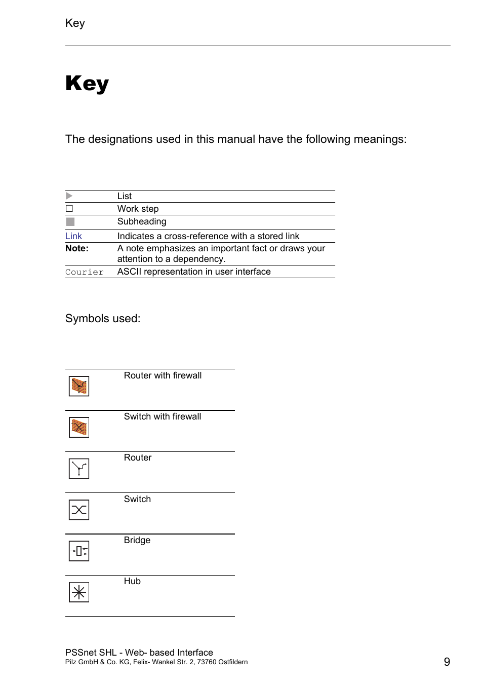 Pilz PSSnet SHL 8T MRP User Manual | Page 9 / 156