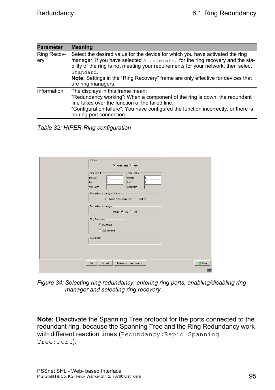 Pilz PSSnet SHL 8T MRP User Manual | Page 95 / 156