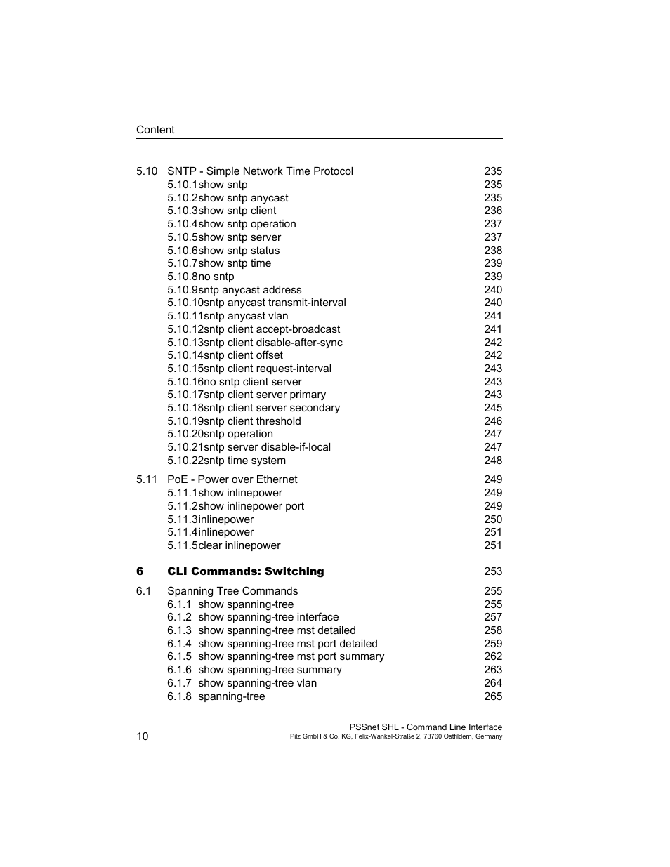 Pilz PSSnet SHL 8T MRP User Manual | Page 10 / 353