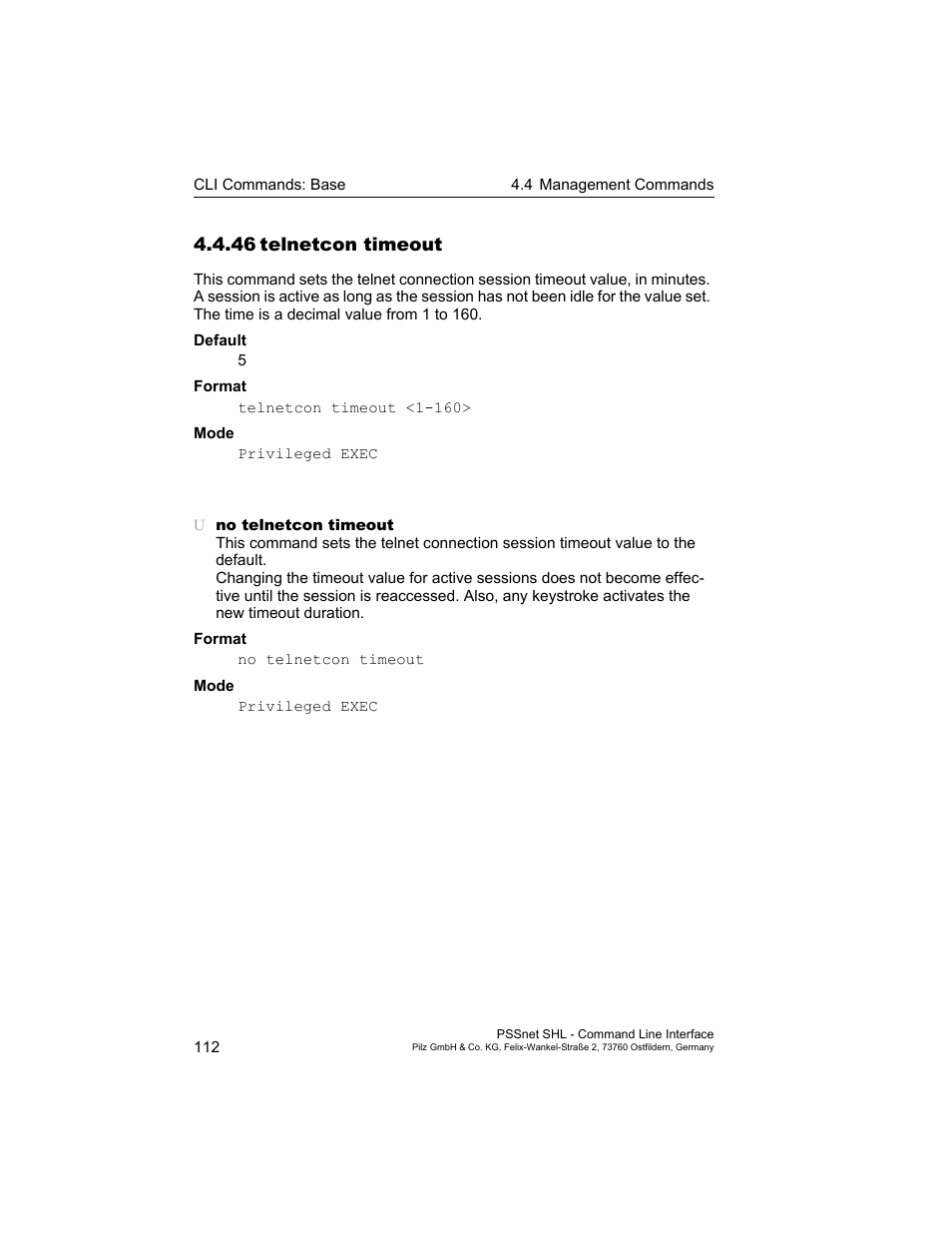 46 telnetcon timeout, 46telnetcon timeout | Pilz PSSnet SHL 8T MRP User Manual | Page 112 / 353