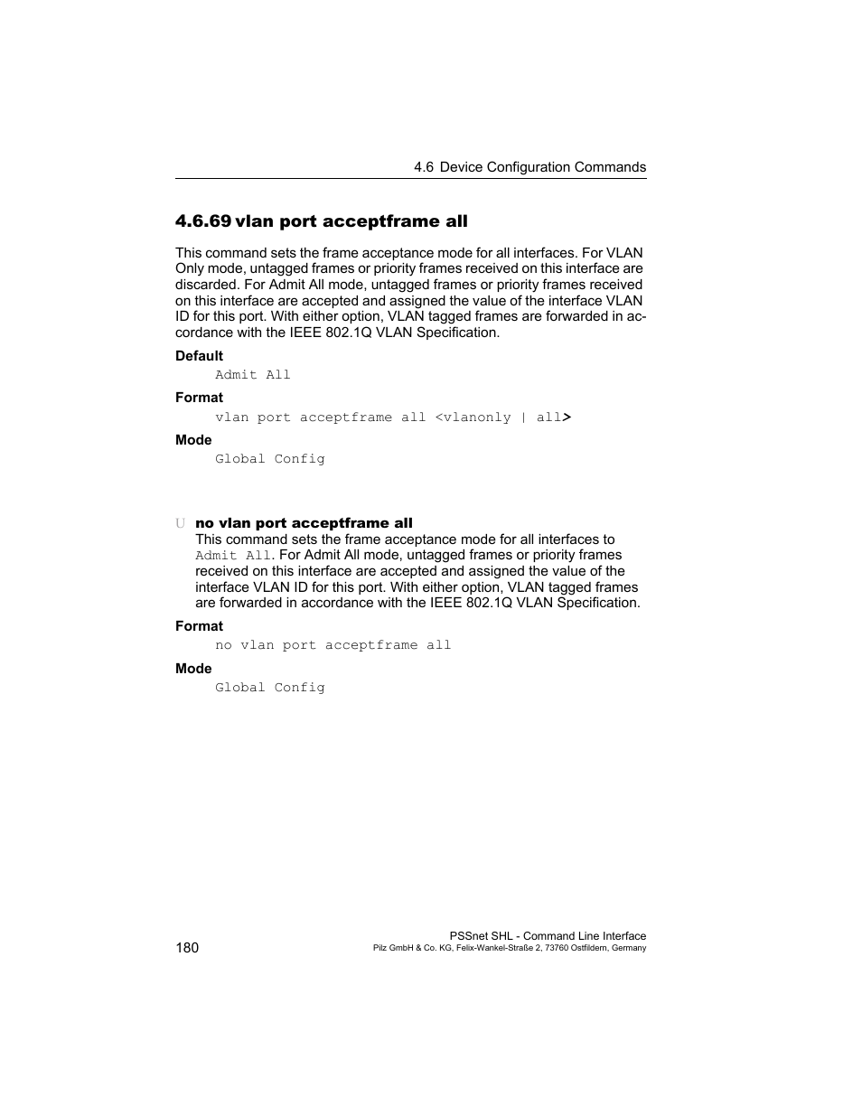 69 vlan port acceptframe all, 69vlan port acceptframe all | Pilz PSSnet SHL 8T MRP User Manual | Page 180 / 353
