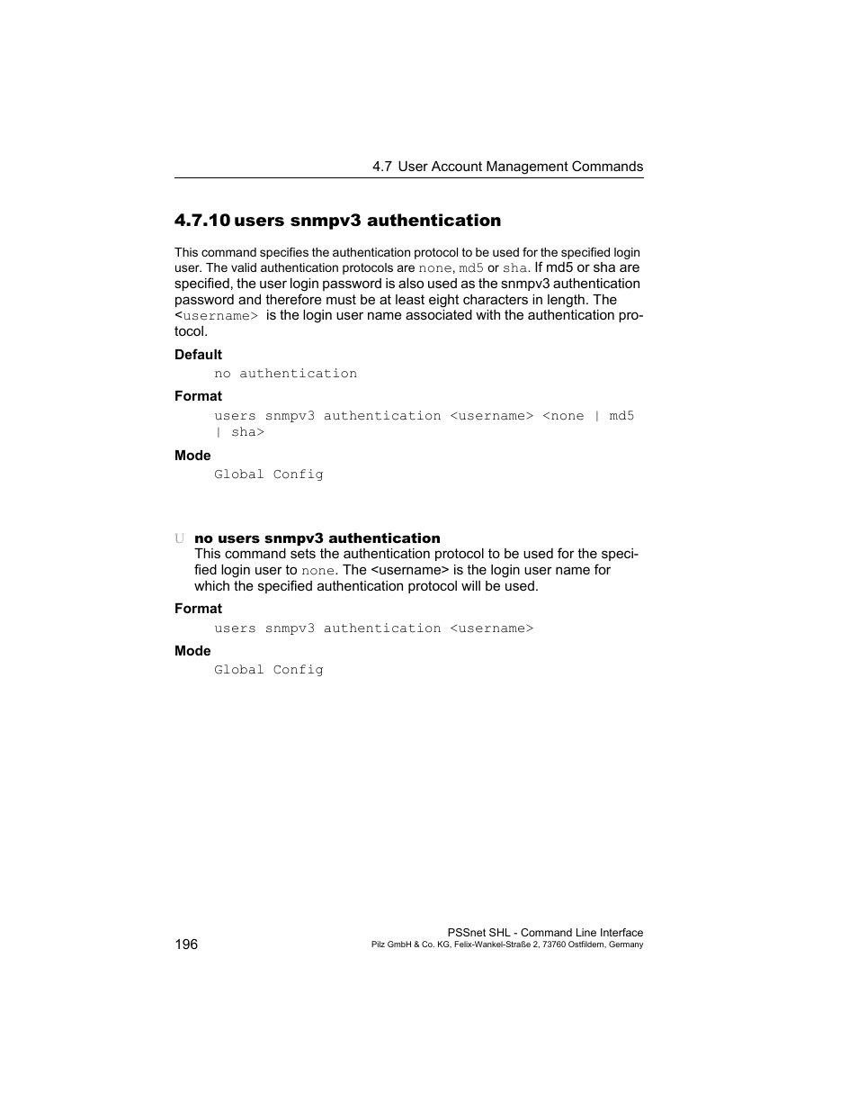 10 users snmpv3 authentication, 10users snmpv3 authentication | Pilz PSSnet SHL 8T MRP User Manual | Page 196 / 353