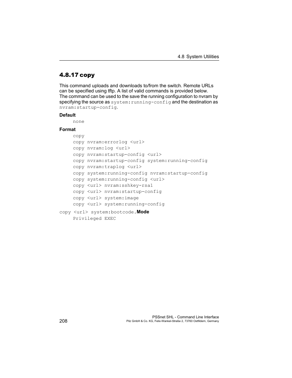 17 copy, 17copy 208 | Pilz PSSnet SHL 8T MRP User Manual | Page 208 / 353