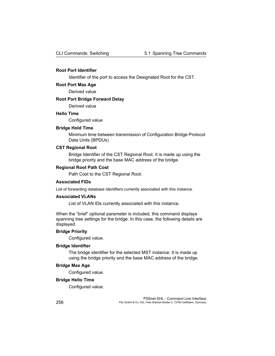 Pilz PSSnet SHL 8T MRP User Manual | Page 256 / 353