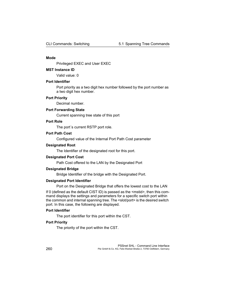 Pilz PSSnet SHL 8T MRP User Manual | Page 260 / 353