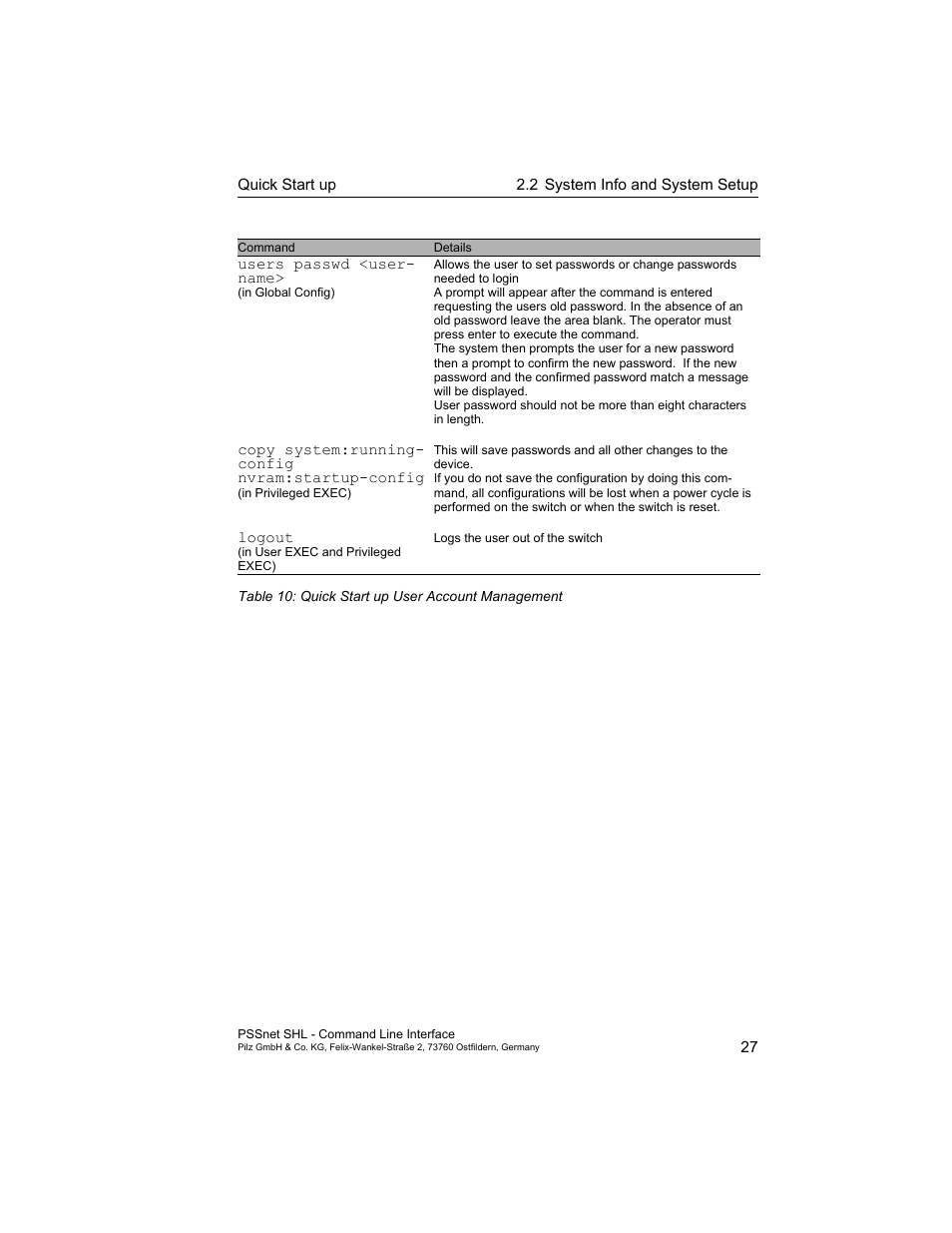 Pilz PSSnet SHL 8T MRP User Manual | Page 27 / 353