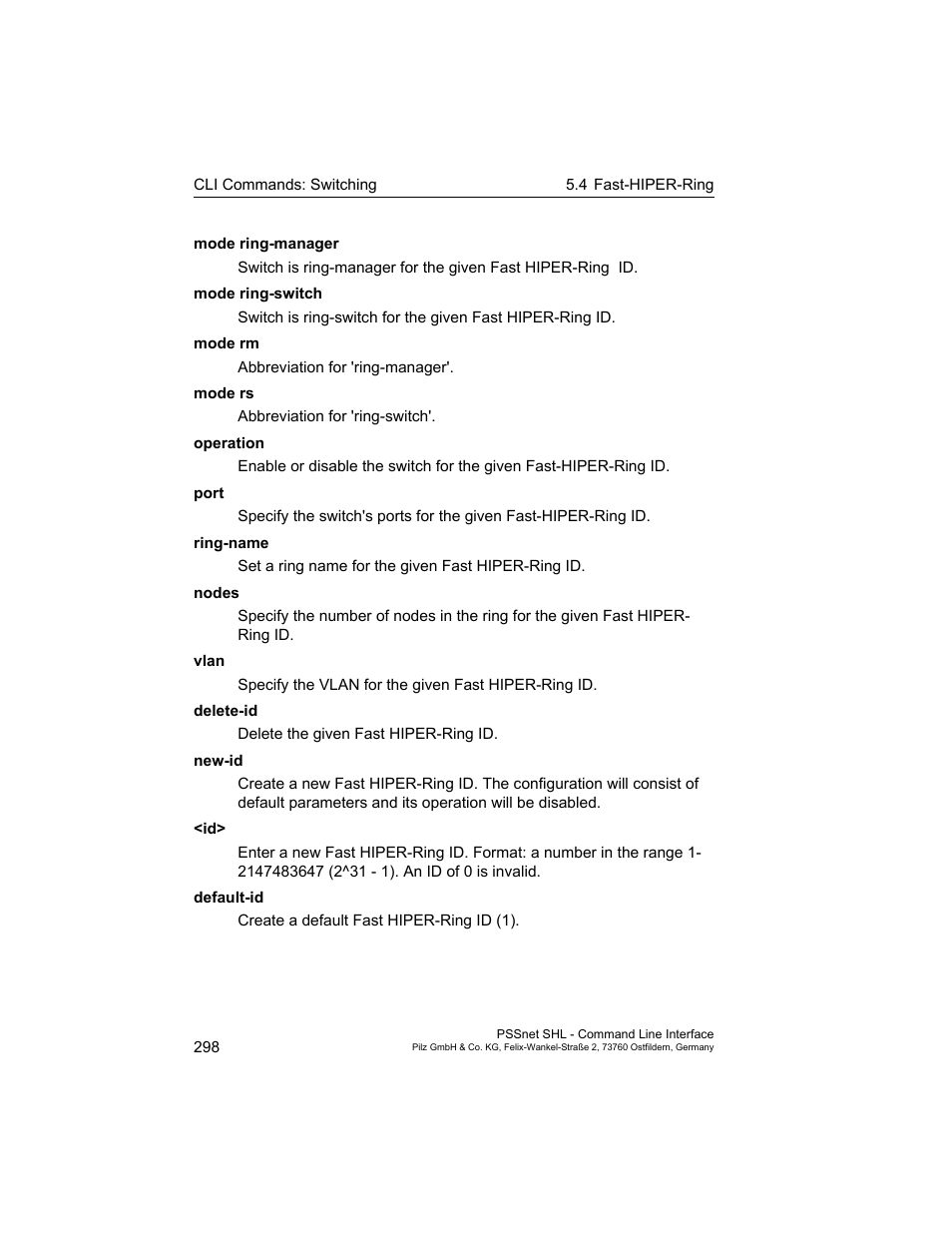 Pilz PSSnet SHL 8T MRP User Manual | Page 298 / 353