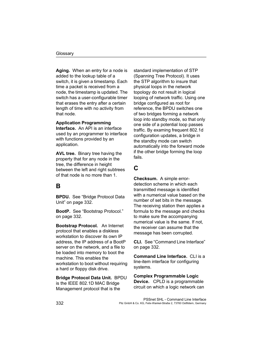 Pilz PSSnet SHL 8T MRP User Manual | Page 332 / 353