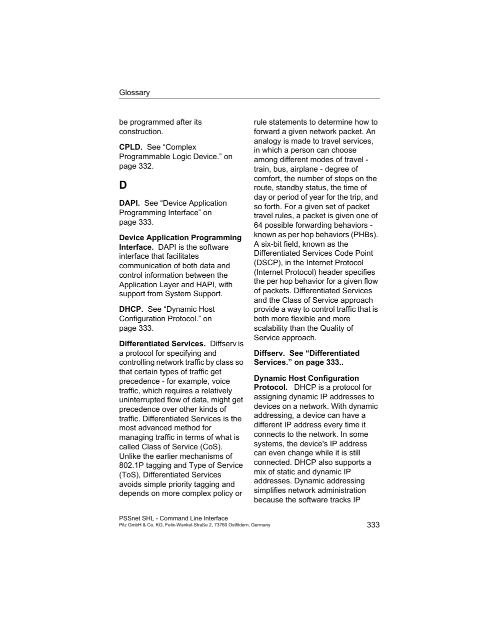 Pilz PSSnet SHL 8T MRP User Manual | Page 333 / 353