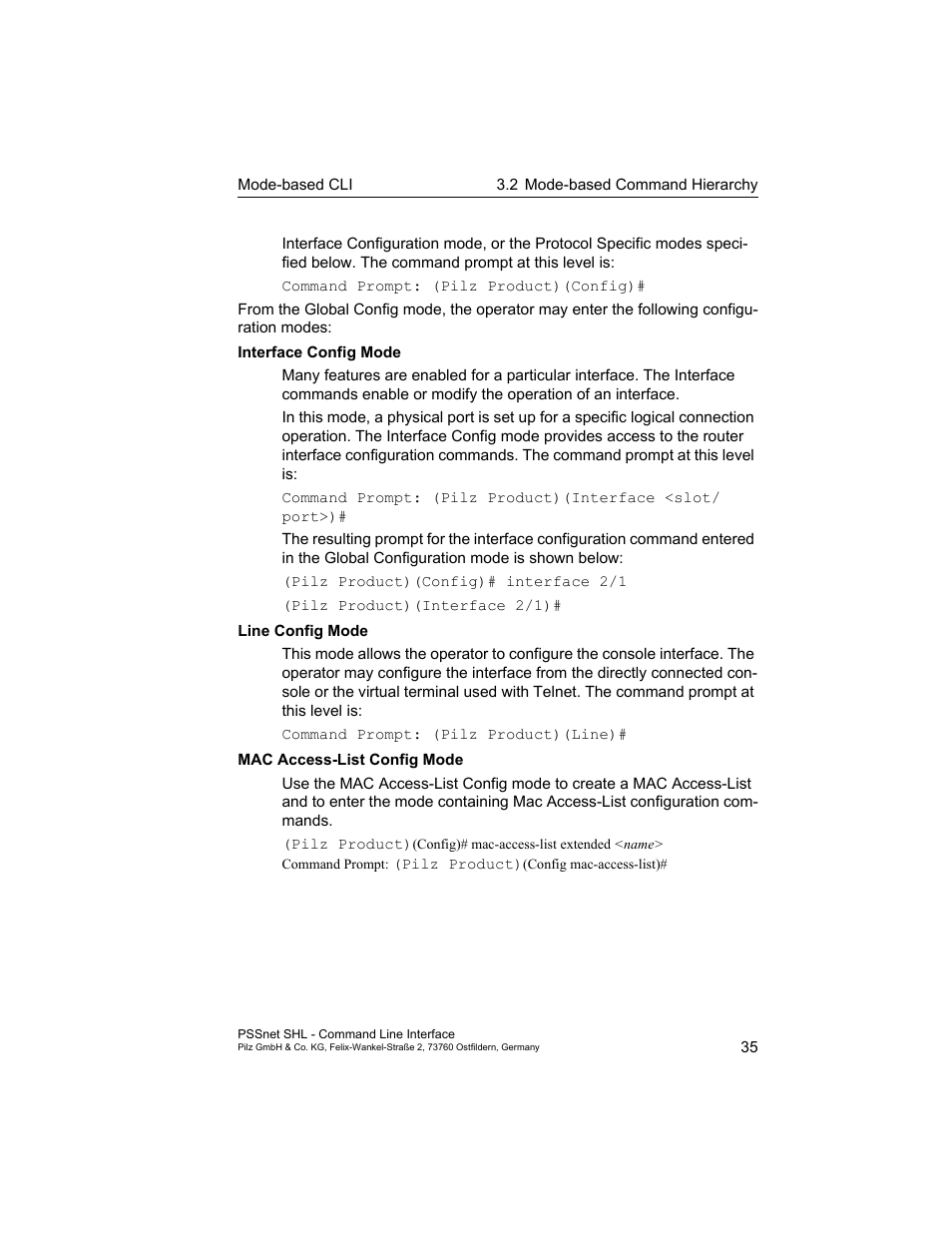 Pilz PSSnet SHL 8T MRP User Manual | Page 35 / 353
