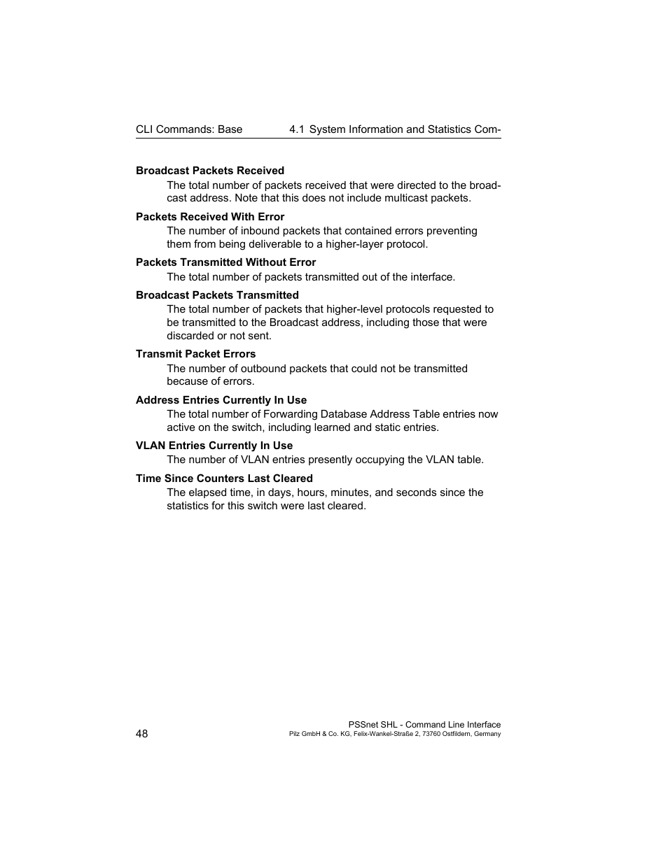 Pilz PSSnet SHL 8T MRP User Manual | Page 48 / 353