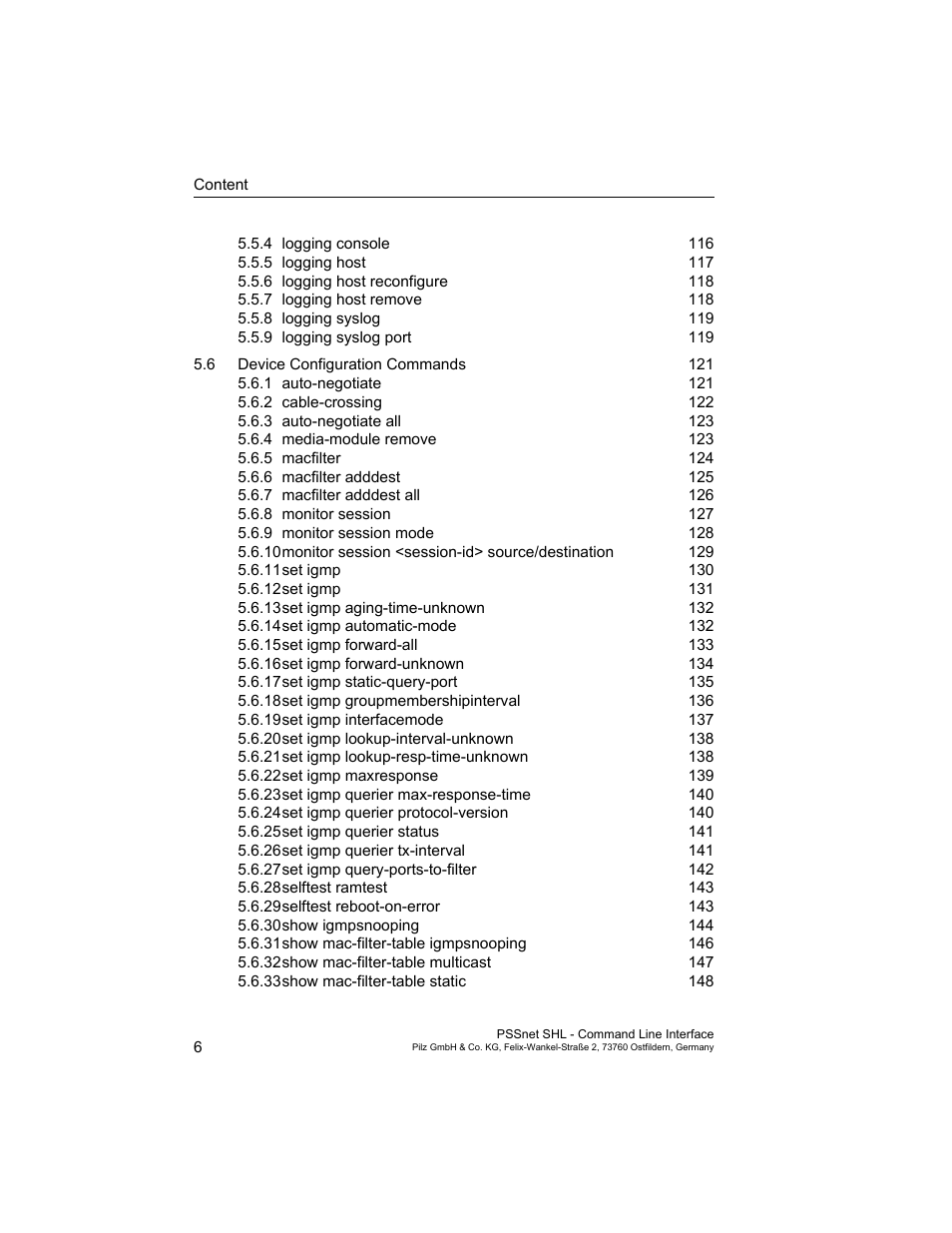 Pilz PSSnet SHL 8T MRP User Manual | Page 6 / 353