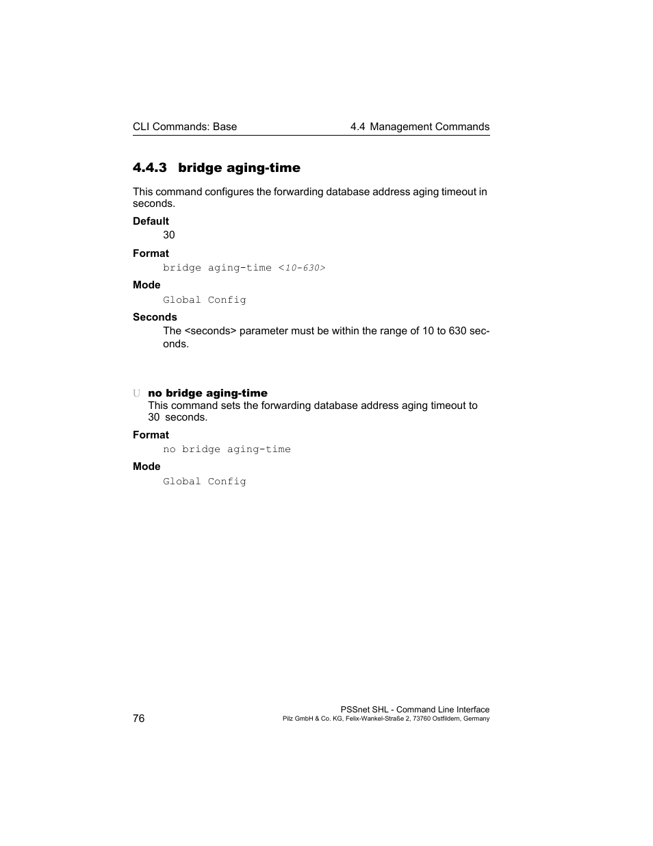 3 bridge aging-time | Pilz PSSnet SHL 8T MRP User Manual | Page 76 / 353
