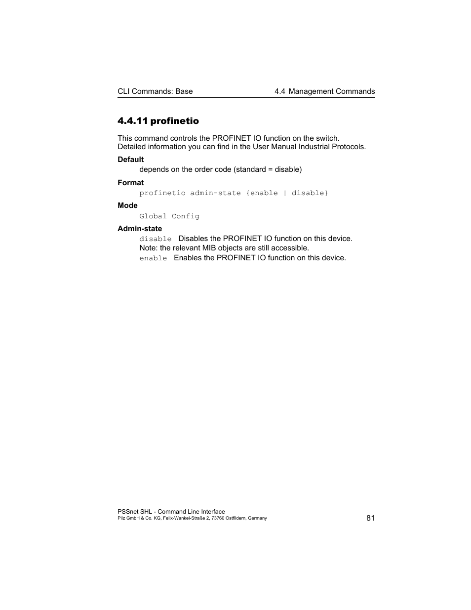11 profinetio, 11profinetio 81 | Pilz PSSnet SHL 8T MRP User Manual | Page 81 / 353