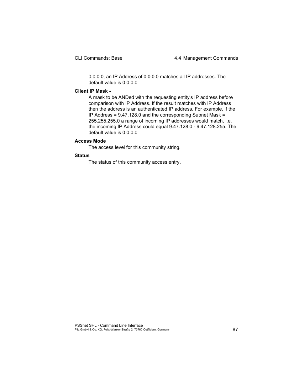 Pilz PSSnet SHL 8T MRP User Manual | Page 87 / 353