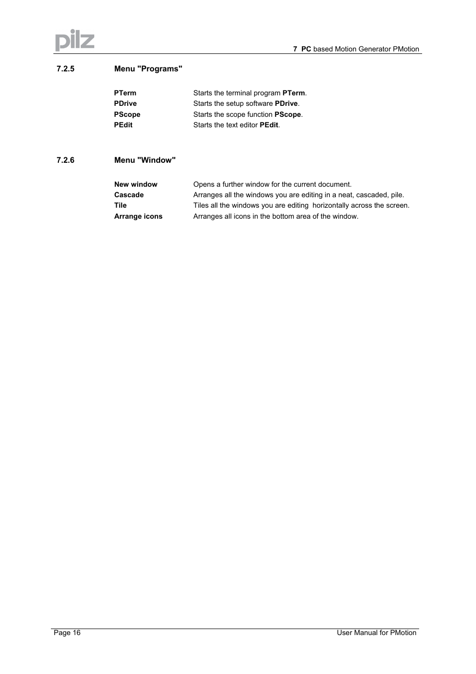 Pilz PMCprimo 16+.00/0/1/6/4 User Manual | Page 16 / 56