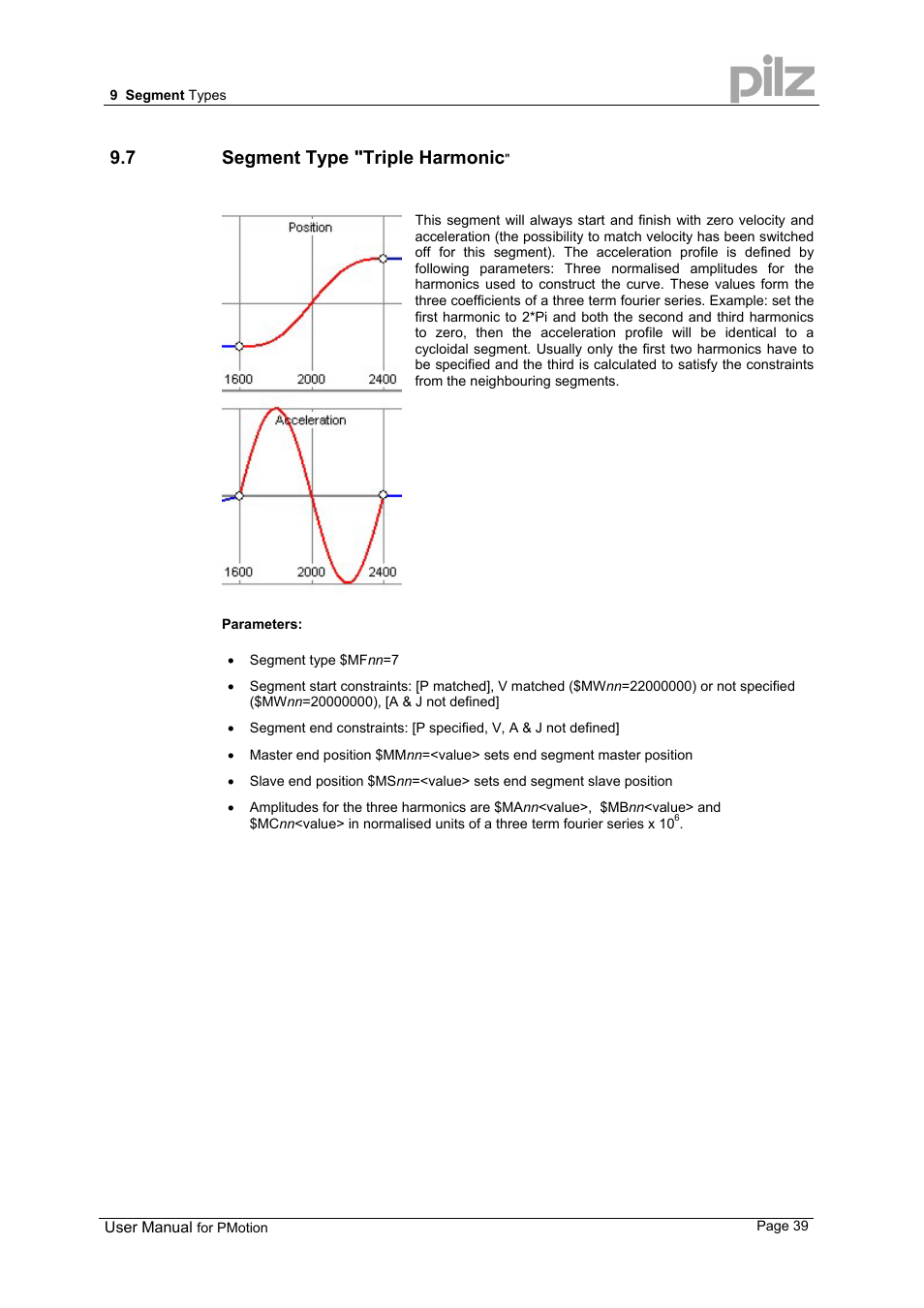 7 segment type "triple harmonic | Pilz PMCprimo 16+.00/0/1/6/4 User Manual | Page 39 / 56